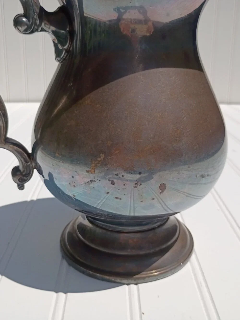 Vintage Wallace Silverplate Pitcher with Decorative Handle 2900 Made in USA MCM